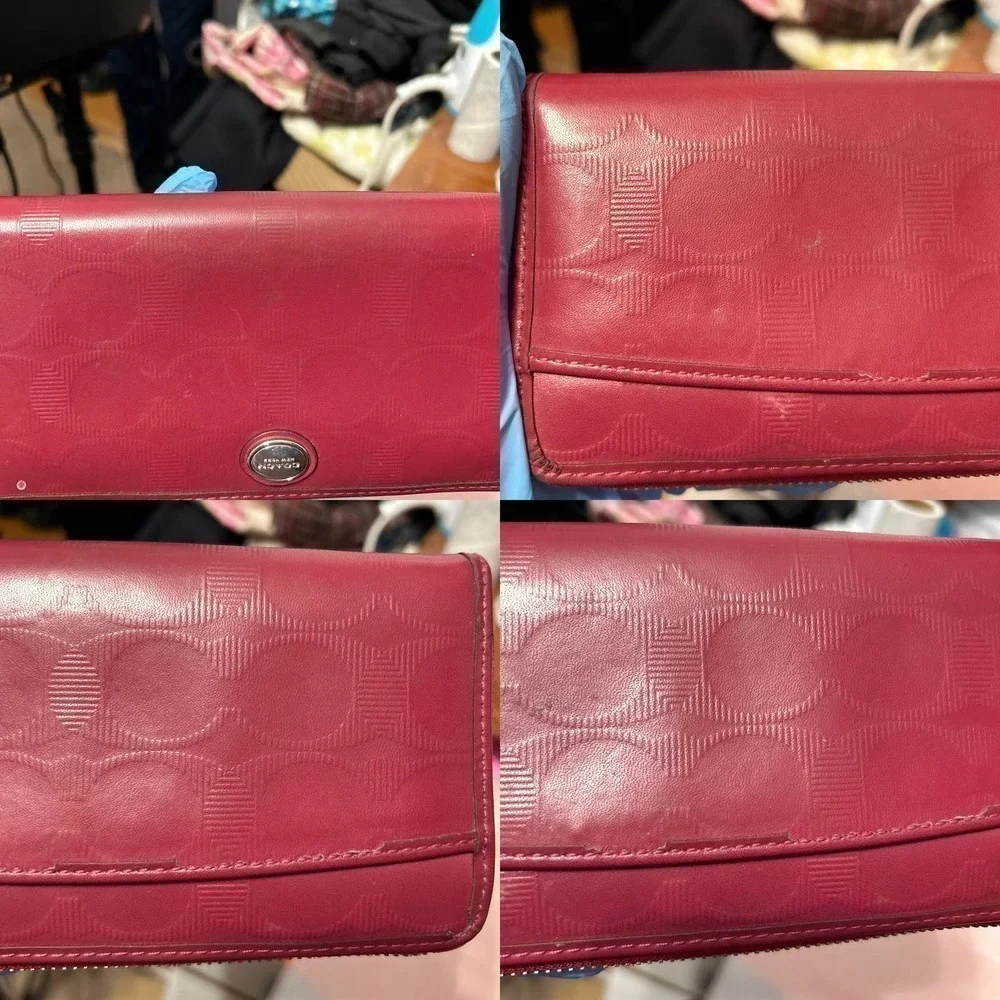 Coach Peyton OP Art Red Accordion Style Wallet - “Georgina”